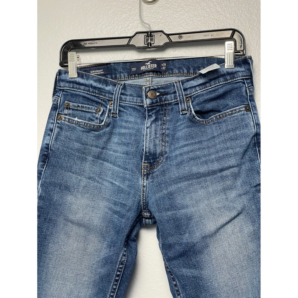 Hollister Slim Straight‎ Jeans Epic Flex 29x30 Blue Medium Wash 331D2254 - Picture 8 of 14